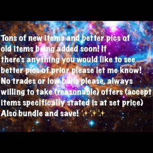 New items and new pics of old items coming soon!